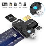 ROCKETEK CR310 USB 3.0 + TF 카드 + SD 카드 + SIM 카드 + 스마트 카드 다기능 카드 리더기, USB 3.0