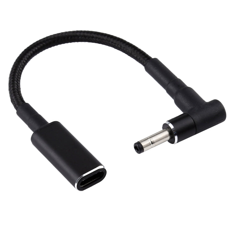PD 100W 18.5-20V 4.0 x 1.35mm 엘보우 to USB-C / Type-C 어댑터 나일론 브레이드 케이블