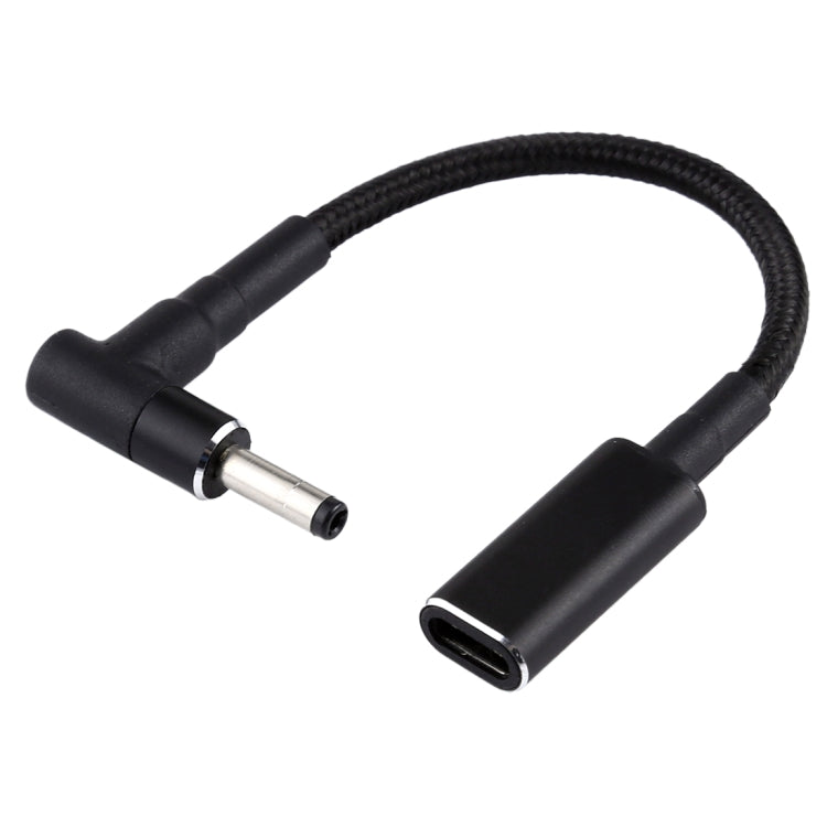 PD 100W 18.5-20V 4.0 x 1.35mm 엘보우 to USB-C / Type-C 어댑터 나일론 브레이드 케이블