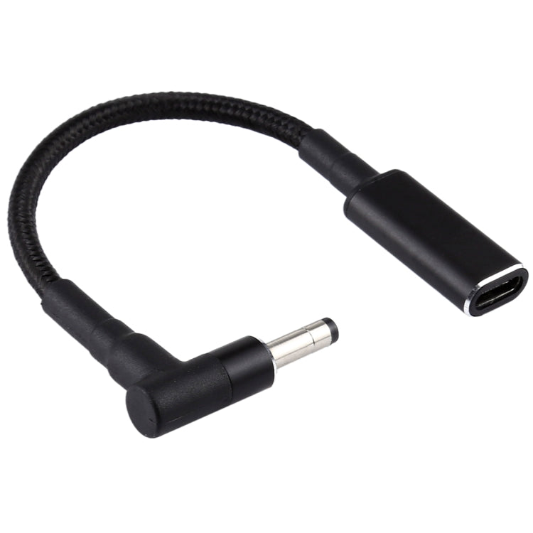 PD 100W 18.5-20V 4.0 x 1.35mm 엘보우 to USB-C / Type-C 어댑터 나일론 브레이드 케이블