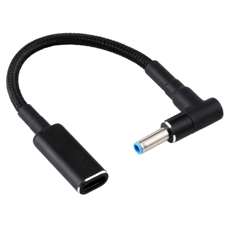 PD 100W 18.5-20V 4.5 x 0.6mm 엘보우 to USB-C / Type-C 어댑터 나일론 브레이드 케이블 HP용, 4.5 x 0.6mm