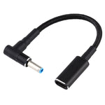 PD 100W 18.5-20V 4.5 x 0.6mm 엘보우 to USB-C / Type-C 어댑터 나일론 브레이드 케이블 HP용, 4.5 x 0.6mm
