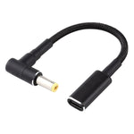 PD 100W 18.5-20V 5.5 x 2.5mm 엘보우 to USB-C / Type-C 어댑터 나일론 브레이드 케이블, 5.5 x 2.5mm
