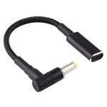 PD 100W 18.5-20V 5.5 x 2.5mm 엘보우 to USB-C / Type-C 어댑터 나일론 브레이드 케이블, 5.5 x 2.5mm