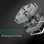 ORICO MH4U-100 USB 3.0 투명 데스크탑 허브, 100cm 마이크로 USB 케이블 포함, MH4U-100