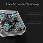 ORICO MH4U-100 USB 3.0 투명 데스크탑 허브, 100cm 마이크로 USB 케이블 포함, MH4U-100
