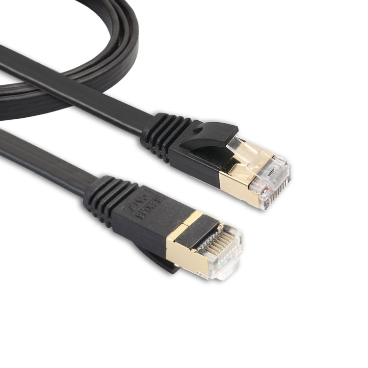 1m CAT7 10기가비트 이더넷 울트라 플랫 패치 케이블 모뎀 라우터 LAN 네트워크용 - 쉴드 RJ45 커넥터 내장, 길이: 1m