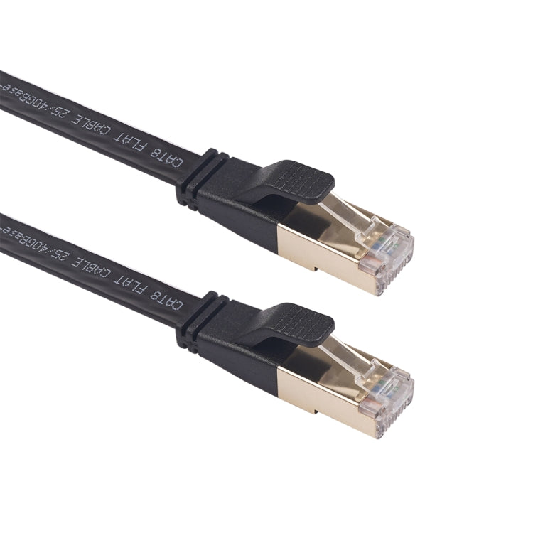 CAT8-2 이중 차폐 CAT8 플랫 네트워크 LAN 케이블, 길이: 15m, 15m