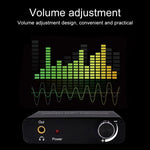 192KHz DAC 컨버터 HD HIFI 광학 to RCA+3.5mm 헤드폰 5.1 채널 디지털 오디오 컨버터 볼륨 조절 포함, 192KHz DAC