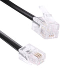 4코어 수컷 to 수컷 RJ11 스프링 스타일 전화 연장 코일 케이블, 신장 길이: 2m(검정), 길이: 2m