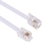 4 코어 수 to 수 RJ11 스프링 스타일 전화 연장 코일 케이블, 신축 길이: 3m(화이트), 길이: 3m