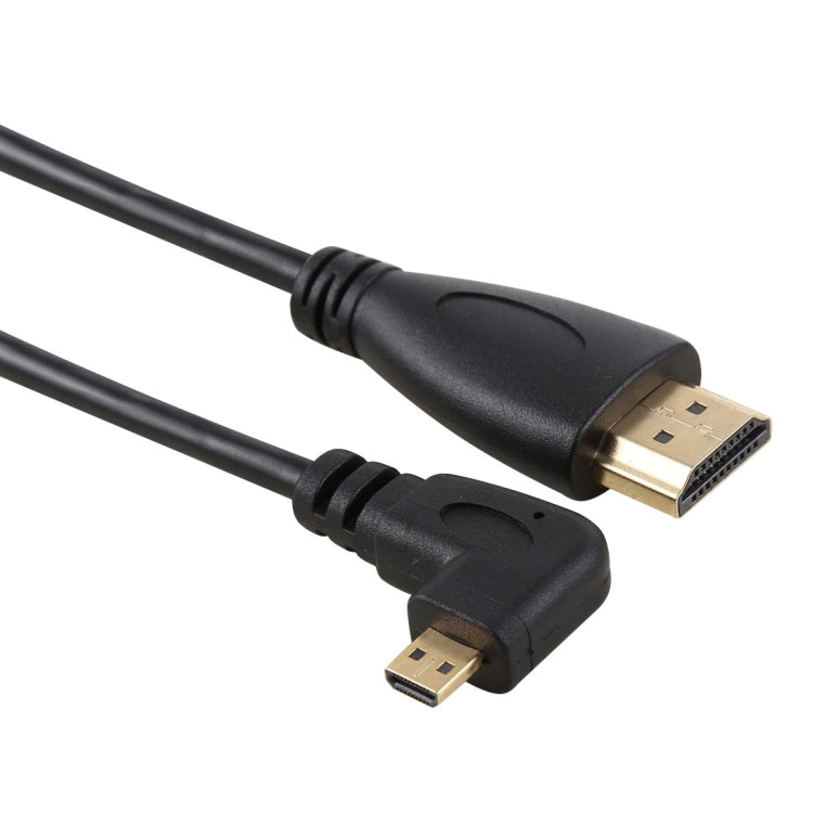50cm 4K HDMI 수-마이크로 HDMI 좌측 각도 수 금도금 커넥터 어댑터 케이블, 50cm 좌측
