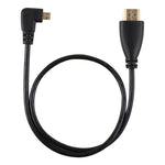 50cm 4K HDMI 수-마이크로 HDMI 좌측 각도 수 금도금 커넥터 어댑터 케이블, 50cm 좌측