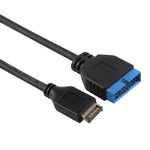 30cm USB 3.1 타입-E to USB 3.0 마더보드 19핀 수 확장 케이블