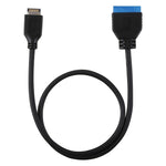 30cm USB 3.1 타입-E to USB 3.0 마더보드 19핀 수 확장 케이블