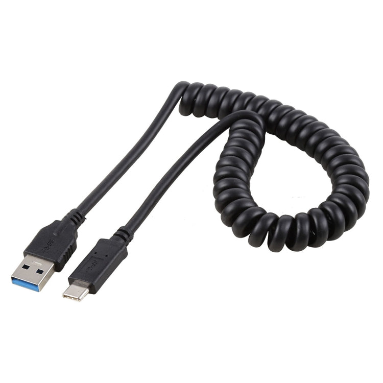 1.5m 고속 USB 3.0 수 to USB-C / 타입-C 수 리트랙터블 스프링 연장 케이블, USB 3.0 수 to 타입-C 수