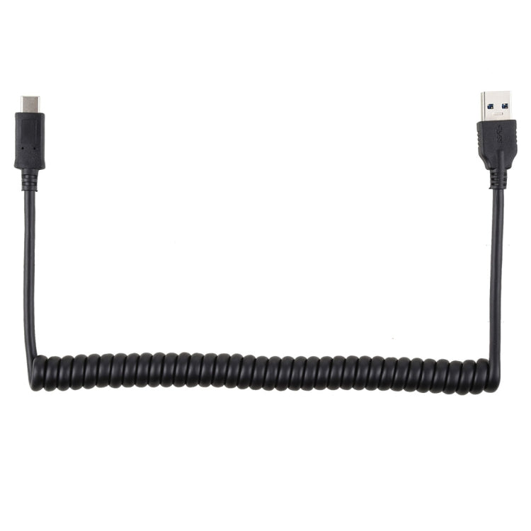 1.5m 고속 USB 3.0 수 to USB-C / 타입-C 수 리트랙터블 스프링 연장 케이블, USB 3.0 수 to 타입-C 수