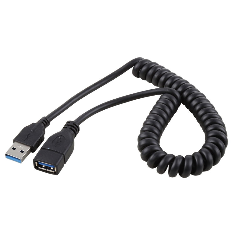 1.5m 고속 USB 3.0 수 to 암 리트랙터블 스프링 연장 케이블, USB 3.0 수 to 암