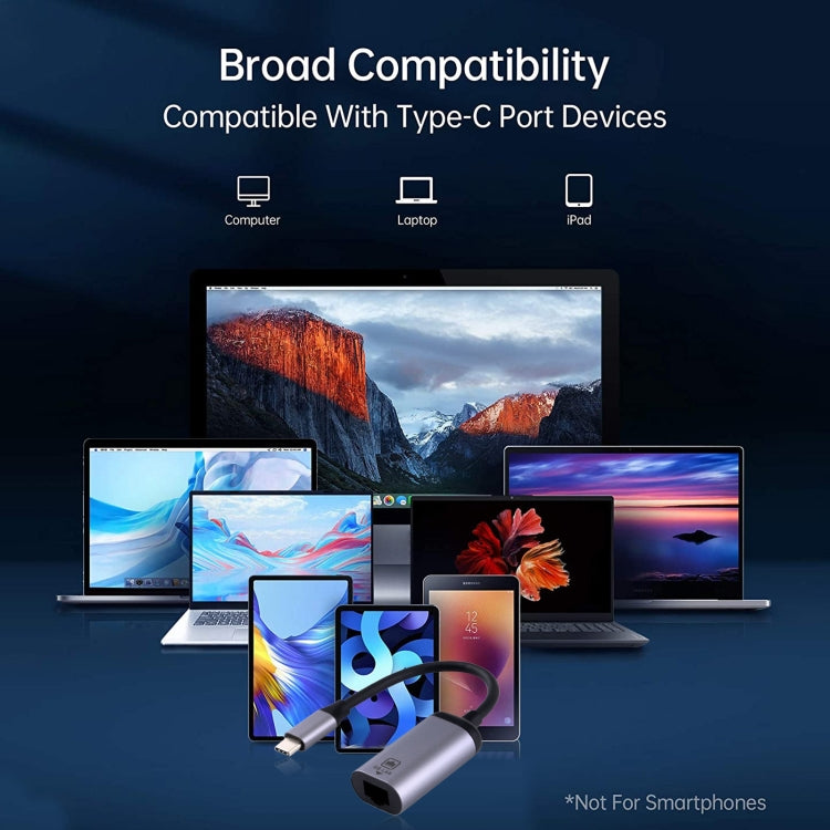 타입-C / USB-C 수 to 기가비트 RJ45 암 어댑터 변환기, 기가비트 RJ45 암