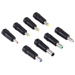 5.5x2.1mm 암 to 다중 수 인터페이스 8 in 1 전원 어댑터 세트 HP / Sony / Acer / ASUS / DELL 노트북용, 8 in 1 전원 어댑터