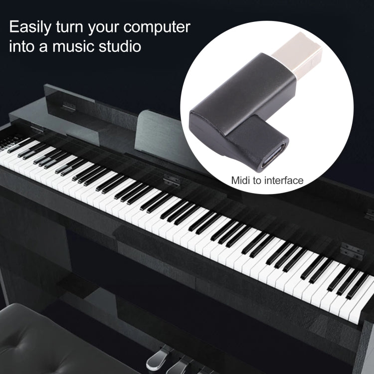 USB-C / 타입 C 암 to USB 2.0 B MIDI 수 어댑터 전자 악기 / 프린터 / 스캐너 / 피아노용