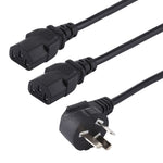 10A 250V 3핀 컴퓨터 PC 전원 케이블, 길이: 1.8m, AU 플러그, 양쪽 AU 플러그