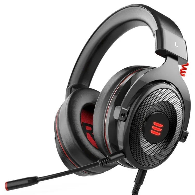EKSA E900 Pro 7.1 게임용 유선 제어 헤드마운트 USB 발광 게임용 헤드셋 마이크 포함, E900 Pro