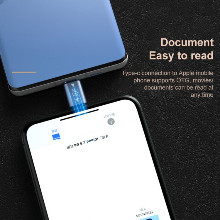 USB-C / Type-C 수컷 to 8핀 수컷 충전 + 데이터 전송 + OTG 어댑터, Type-C 수컷 to 8핀 수컷