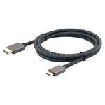 ULT-unite 금도금 HDMI 2.0 수컷-미니 HDMI 수컷 나일론 꼬임 케이블, 케이블 길이: 2m, 2m