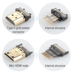 ULT-unite 금도금 HDMI 2.0 수컷-미니 HDMI 수컷 나일론 꼬임 케이블, 케이블 길이: 2m, 2m
