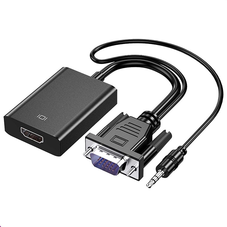 HDCO-VGAM2 1080P VGA 수컷 to HDMI 암컷 변환기 3.5mm 오디오 케이블 포함, HDCO-VGAM2