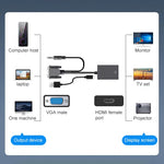 HDCO-VGAM2 1080P VGA 수컷 to HDMI 암컷 변환기 3.5mm 오디오 케이블 포함, HDCO-VGAM2