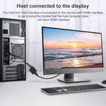 HDCO-VGAM2 1080P VGA 수컷 to HDMI 암컷 변환기 3.5mm 오디오 케이블 포함, HDCO-VGAM2