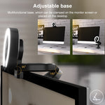 Landshine 90도 광각 2K USB 자동 초점 컴퓨터 라이브 뷰티 HD 카메라 링 라이트 포함