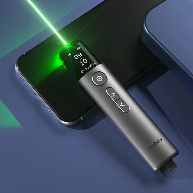 32GB 그린 라이트 다기능 PPT 터치 레이저 페이지 넘김 펜 무선 프레젠터, A9 Pro 32GB 그린 라이트(그레이)