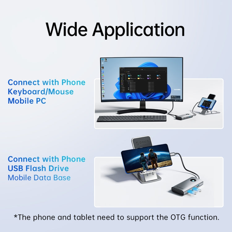 ORICO PW11-5P Type-C / USB-C 5-in-1 5Gbps 다기능 도킹 스테이션, PW11-5P