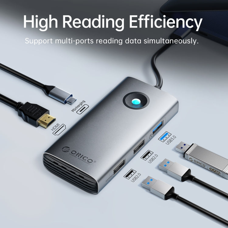 ORICO PW11-5P Type-C / USB-C 5-in-1 5Gbps 다기능 도킹 스테이션, PW11-5P