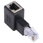 RJ45 수-암 변환기 90도 연장 어댑터 Cat5 Cat6 LAN 이더넷 네트워크 케이블용, 90도 우측