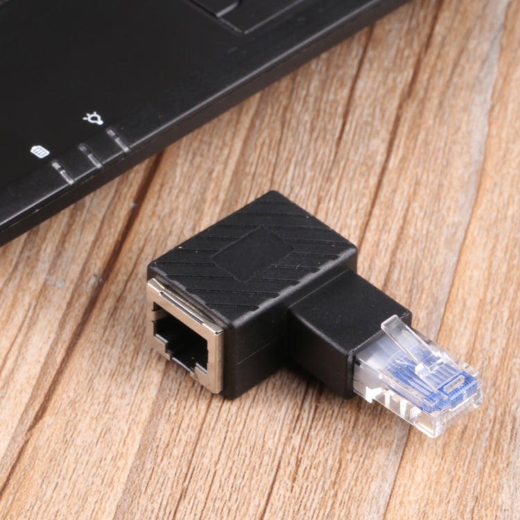 RJ45 수-암 변환기 90도 연장 어댑터 Cat5 Cat6 LAN 이더넷 네트워크 케이블용, 90도 우측