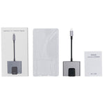 NK-1056 3 in 1 8핀 수컷 to 8핀 충전 + RJ45 이더넷 + 3.5mm 이어폰 암컷 어댑터, NK-1056