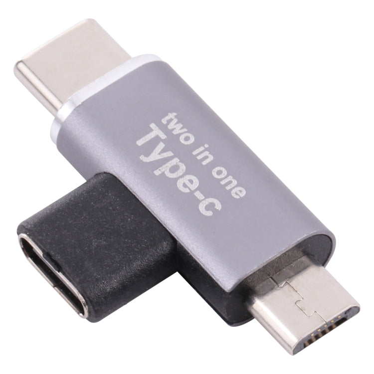 USB-C / 타입-C 암-USB-C / 타입-C 수 + 마이크로 USB 수 변환기, 타입-C 암-타입-C + 마이크로 USB 수