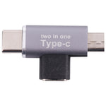 USB-C / 타입-C 암-USB-C / 타입-C 수 + 마이크로 USB 수 변환기, 타입-C 암-타입-C + 마이크로 USB 수