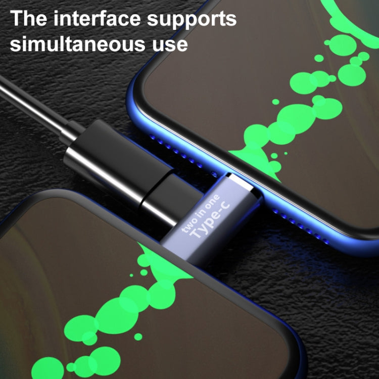 USB-C / 타입-C 암-USB-C / 타입-C 수 + 마이크로 USB 수 변환기, 타입-C 암-타입-C + 마이크로 USB 수