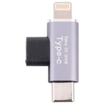 USB-C / Type-C 암컷 to 8핀 수컷 + USB-C / Type-C 수컷 변환기, Type-C 암컷 to 8핀 + Type-C 수컷