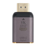 8K 60Hz USB-C / Type-C 암- HDMI 수 커넥터 어댑터, Type-C 암- HDMI 수