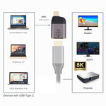 8K 60Hz HDMI 암- USB-C / Type-C 수 커넥터 어댑터, HDMI 암- Type-C 수