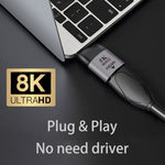 8K 60Hz HDMI 암- USB-C / Type-C 수 커넥터 어댑터, HDMI 암- Type-C 수