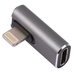 20W 8핀 수컷 to USB-C / Type-C 암컷 엘보우 충전 어댑터, 엘보우