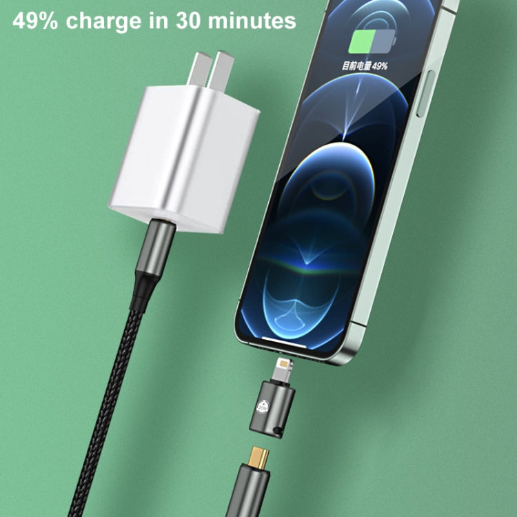 20W 8핀 수컷 to USB-C / Type-C 암컷 직선 충전 어댑터, 직선