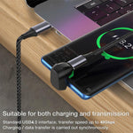 40Gbps USB-C / Type-C 4.0 수컷 to 암컷 어댑터, Type-C 4.0 M to F 듀얼 엘보우